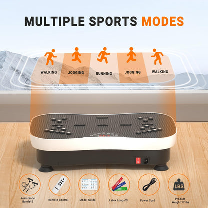 Vibration Plate Exercise Machine for Whole Body Wellness with Remote Control - Pain Relief, Lymphatic Drainage, and Weight Loss Solution