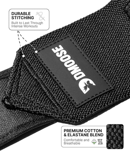 18" Heavy Duty Wrist Wraps for Weightlifting - Supportive Gym Straps with Thumb Loop for Pain Relief, USPA Approved for Powerlifting and Weightlifting for Men and Women