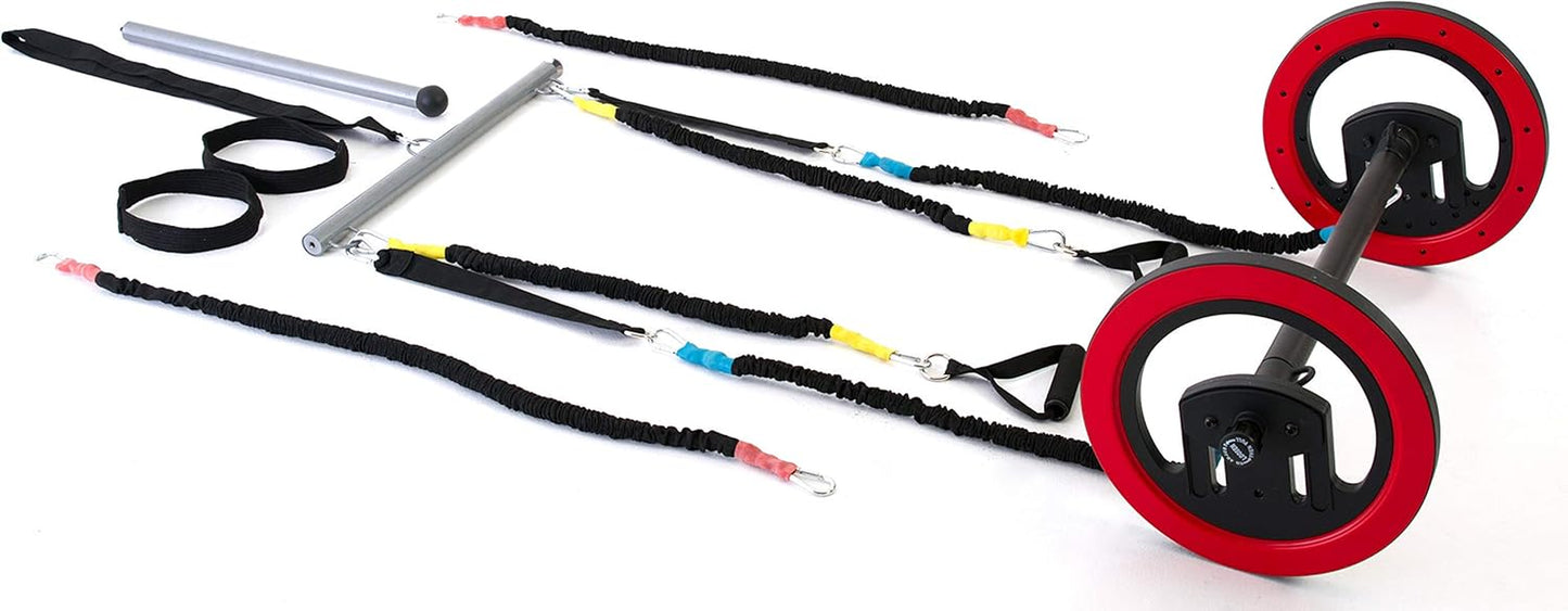 Professional Pilates Wheel – Portable Pilates Machine – Crafted by Expert Instructors – Includes Resistance Bands and Anchor System – Suitable for All Fitness Levels – Complimentary Online Classes Available