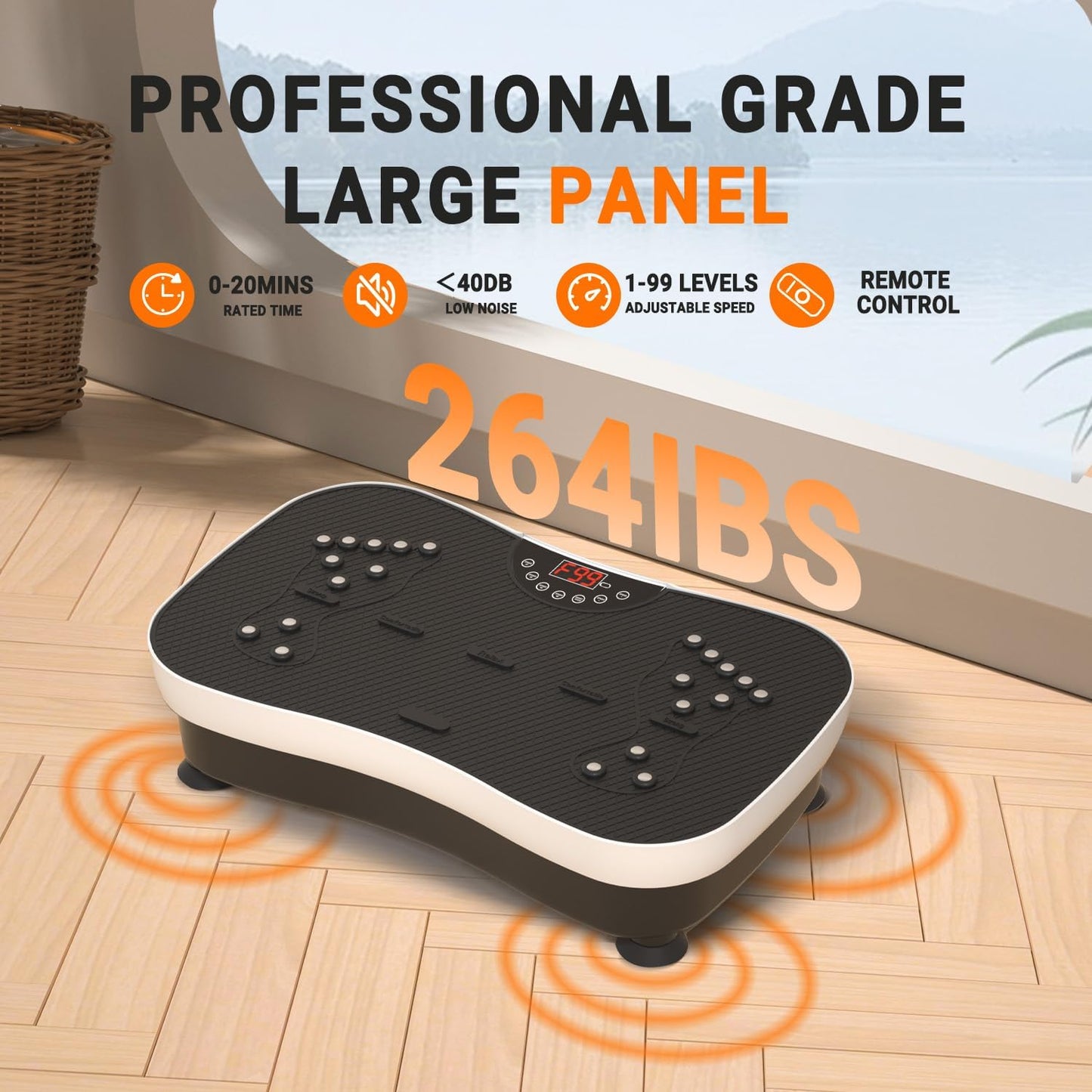 Vibration Plate Exercise Machine for Whole Body Wellness with Remote Control - Pain Relief, Lymphatic Drainage, and Weight Loss Solution